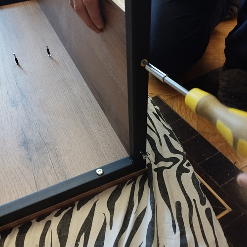 Письменный стол Клер Лофт дуб делано светлый / белый матовый фото покупателя 15