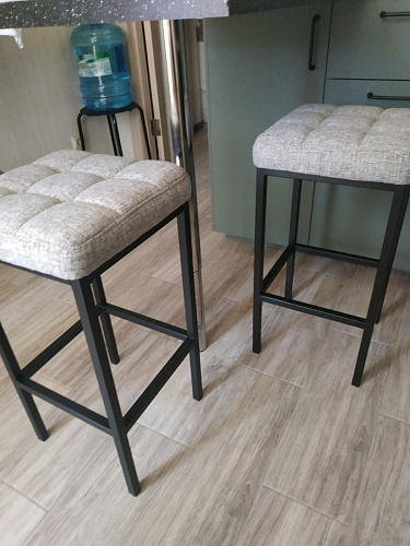 Барный стул Лофт микровелюр катания блэк / черный матовый фото покупателя 307