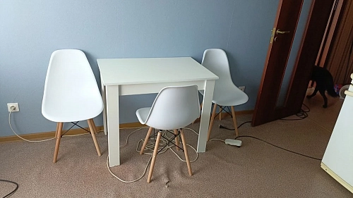 Пластиковый стул Eames PC-015 серо-голубой / дерево фото покупателя 32