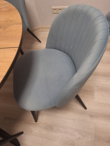 Стул на металлокаркасе Gabi dark beige / black / silver фото покупателя 630