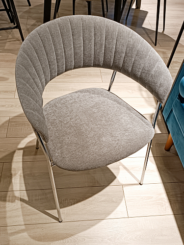 Кресло Turin велюр серый / черный из шоурума 9