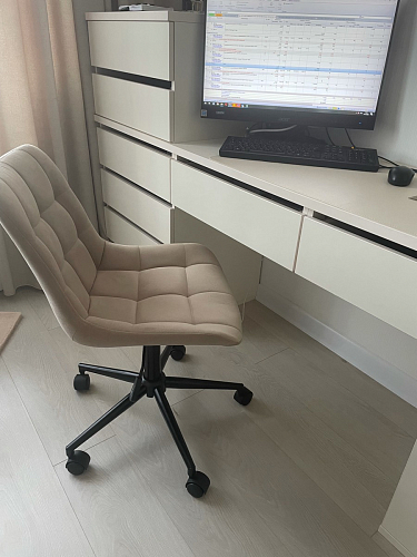 Компьютерное кресло Честер голубой (velutto 47 ) / черный фото покупателя 66