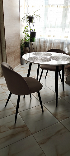 Стул на металлокаркасе Gabi 1 light purple / black фото покупателя 521