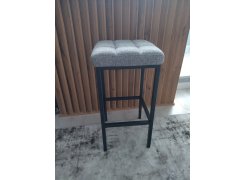 Барный стул Лофт кожзам темно-серый / черный матовый фото покупателя 89