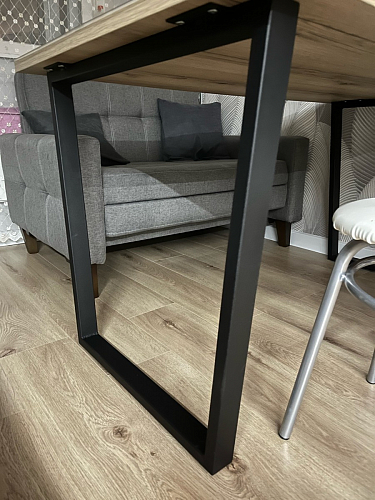 Деревянный стол Лота Лофт 140х80 черный матовый / бетон светлый фото покупателя 584