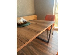 Деревянный стол Лота Лофт 120(160)х75 черный матовый / бетон светлый фото покупателя 724