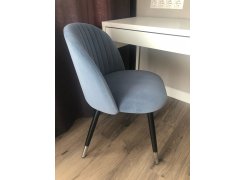 Стул на металлокаркасе Gabi 1 бежевый / черный с серебряными наконечниками фото покупателя 986