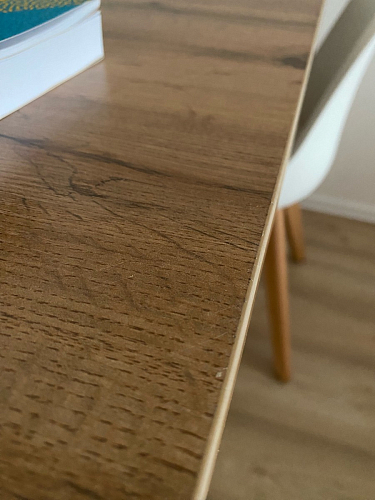 Стол Лота Лофт 140 25 мм черный матовый / дуб вотан фото покупателя 867