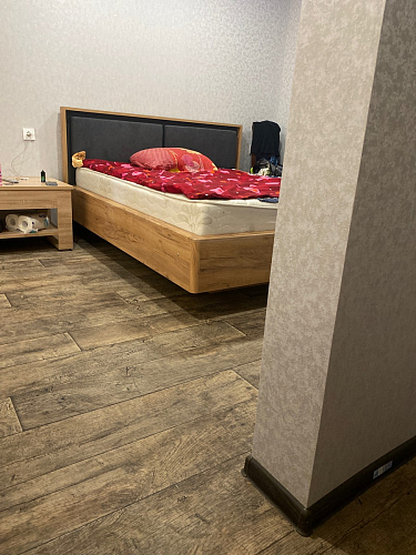 Двуспальная кровать Клауд 160х200 парящая дуб крафт золотой / антрацит фото покупателя 488