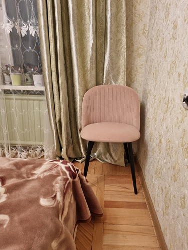 Стул на металлокаркасе Gabi 1 light blue / black / gold фото покупателя 30