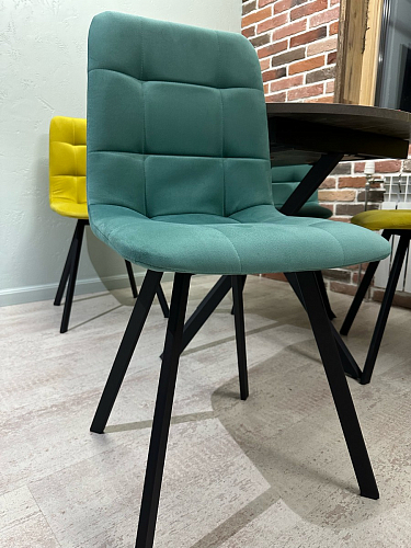 Стул на металлокаркасе Чилли К светло-серый велюр / черный каркас фото покупателя 1352