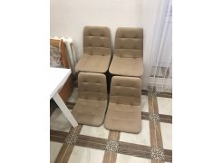 Стул на металлокаркасе Чилли синяя ткань / белый фото покупателя 411