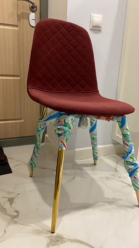 Стул на металлокаркасе Dabl 01 champagne / gold фото покупателя 144