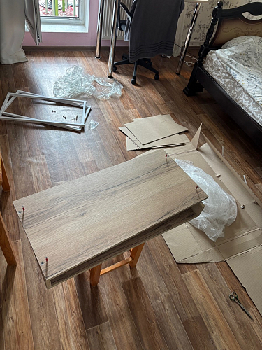 Письменный стол Лео Лофт бетон / черный матовый фото покупателя 30