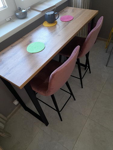 Барная стойка Дилан Лофт 120х60х110 бетон фото покупателя 135