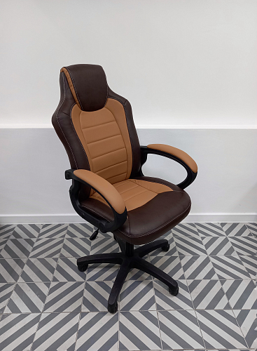 Компьютерное кресло Kadis коричневое / бежевое из шоурума 1