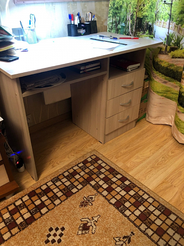 Стол письменный Бриз МДФ волна лайм / ясень светлый фото покупателя 196