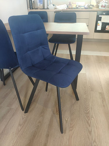 Стул на металлокаркасе Чилли К черный / зеленый фото покупателя 491