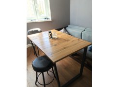 Стол Лота Лофт 140 25 мм черный матовый / бетон фото покупателя 45