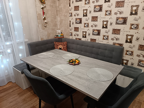 Деревянный стол Лота Лофт 140х80 черный матовый / бетон светлый фото покупателя 737