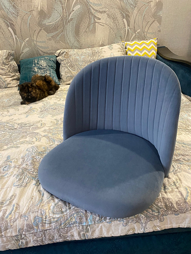 Стул на металлокаркасе Gabi dark beige / black / silver фото покупателя 648