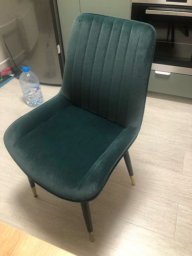 Стул на металлокаркасе Seda 1 green / gold / black фото покупателя 38