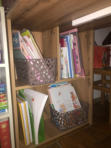 Письменный стол Битти Лофт 116х60х75 дуб вотан / белый матовый фото покупателя 15