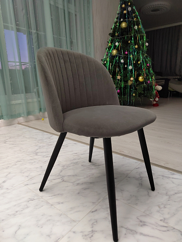 Стул на металлокаркасе Gabi 1 line light blue / black фото покупателя 61