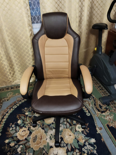 Компьютерное кресло Kadis коричневое / бежевое фото покупателя 53