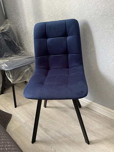 Стул на металлокаркасе Чилли темно-серый / черный каркас фото покупателя 692