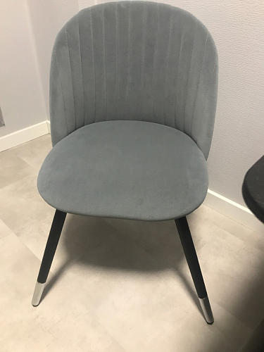 Стул на металлокаркасе Gabi 1 light purple / black / gold фото покупателя 229