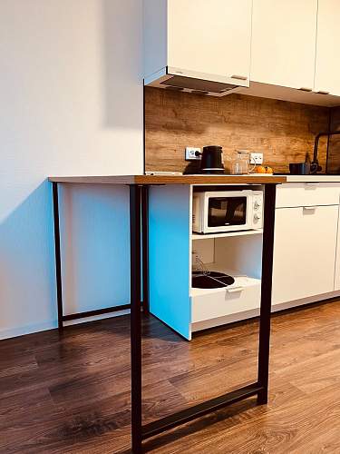 Барная стойка Дилан Лофт 120х40х90 бетон светлый фото покупателя 177