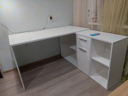 Письменный стол Лайт 03.245F белый гладкий 101 фото покупателя 20