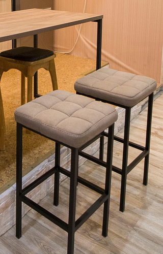 Барный стул Лофт микровелюр катания изумруд / черный матовый фото покупателя 35