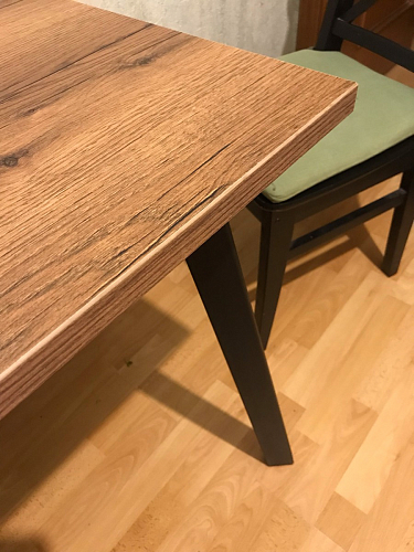 Стол Тринити Лофт 120 32 мм дуб галифакс табако / черный матовый фото покупателя 860