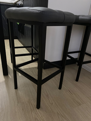 Барный стул Лофт ткань канди грей / черный матовый фото покупателя 135