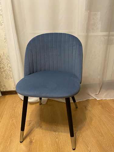 Стул на металлокаркасе Gabi 1 line light blue / black фото покупателя 286