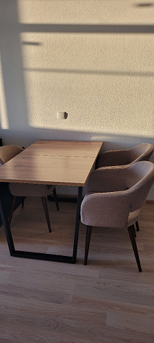 Деревянный стол Лота Лофт 140х80 черный матовый / бетон светлый фото покупателя 935