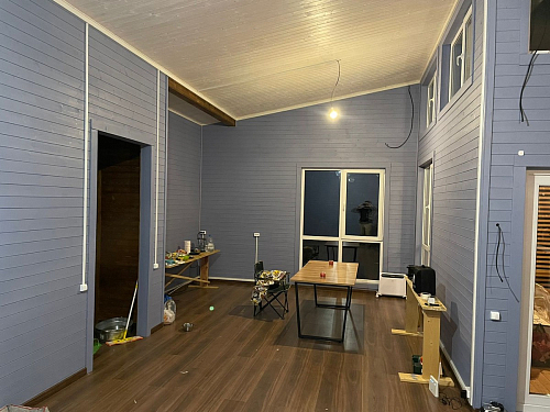 Стол Лота Лофт 140 25 мм черный матовый / бетон фото покупателя 81