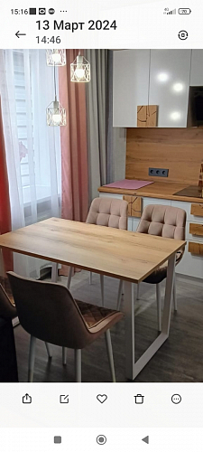 Деревянный стол Лота Лофт 120x75 дуб крафт табачный / черный матовый фото покупателя 343