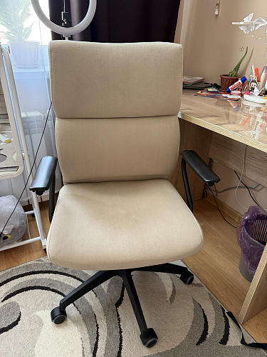 Компьютерное кресло Benefit/Бенефит флок серый 29 фото покупателя 17