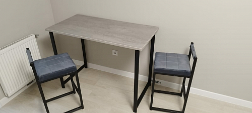 Барная стойка Дилан Лофт 120х40х90 бетон светлый фото покупателя 123