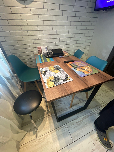 Деревянный стол Лота Лофт 120x75 дуб крафт табачный / черный матовый фото покупателя 254