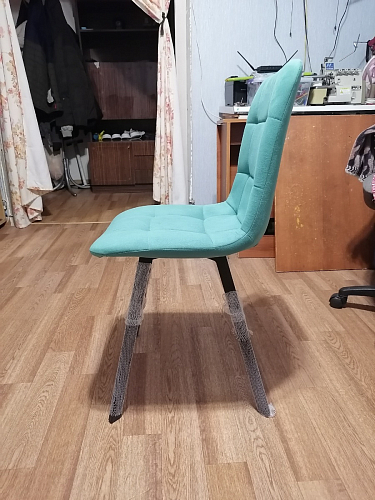 Стул на металлокаркасе Чилли К темно-серый (velutto 32) / черный фото покупателя 11