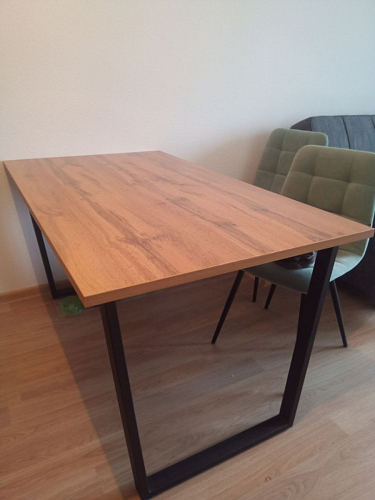 Стол Лота Лофт 140 25 мм черный матовый / бетон фото покупателя 153