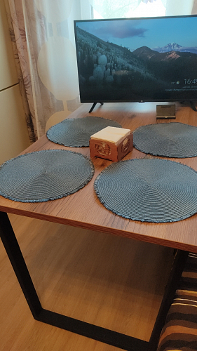 Деревянный стол Лота Лофт 140х80 черный матовый / бетон светлый фото покупателя 404