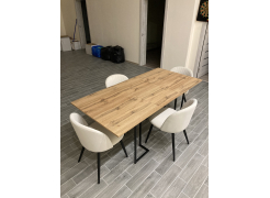 Стул на металлокаркасе Gabi 1 бежевый / черный с серебряными наконечниками фото покупателя 896