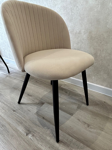 Стул на металлокаркасе Gabi dark beige / black / silver фото покупателя 684