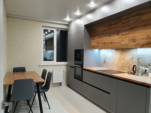 Стол Тринити Лофт 120 32 мм дуб галифакс табако / черный матовый фото покупателя 230