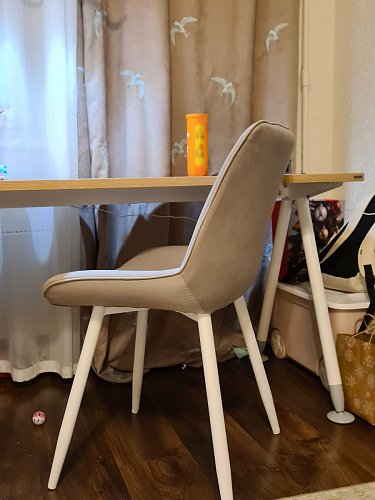 Стул на металлокаркасе Седа К латте / черный фото покупателя 296